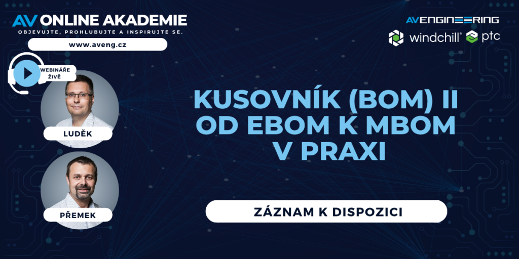 Zaznam WEB EMAIL Kusovnik BOM II od EBOM K MBOM V PRAXI